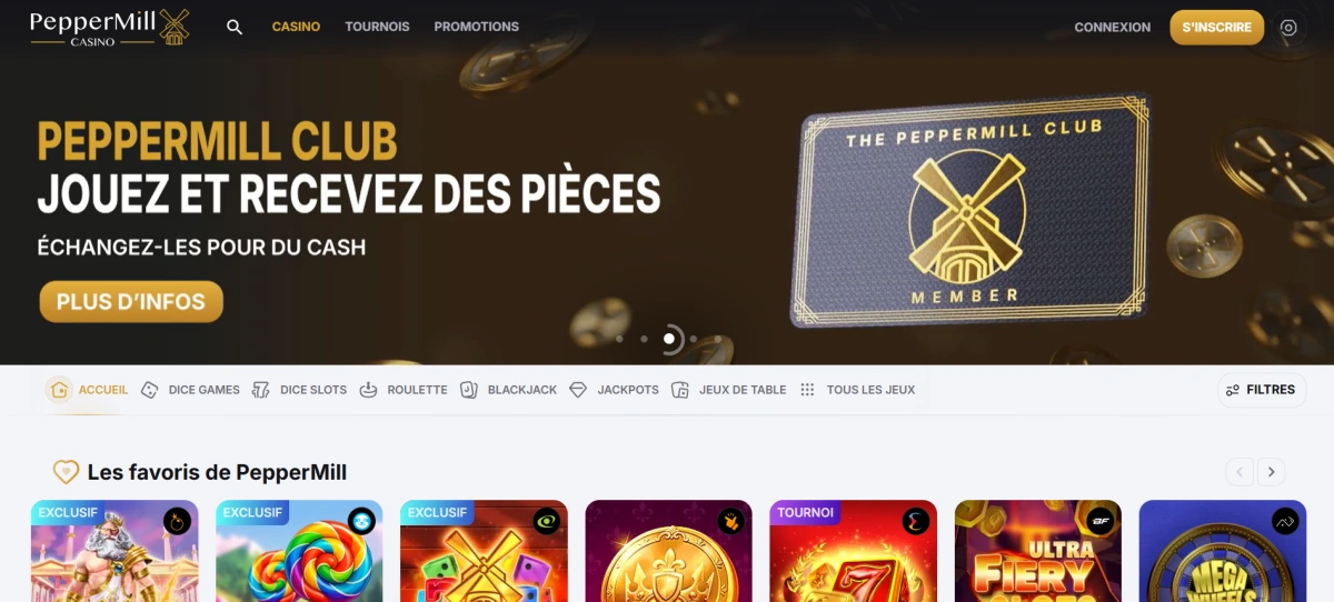 PepperMill casino en ligne Belgique